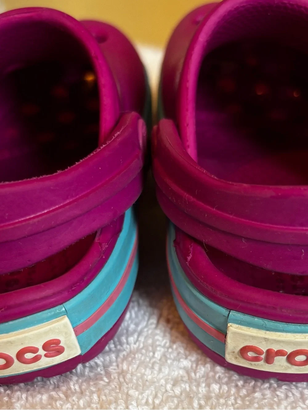 Crocs Kids Bayaband Clog Pink Teal Blue Slip On Water Shoes Toddler Size C4 C5